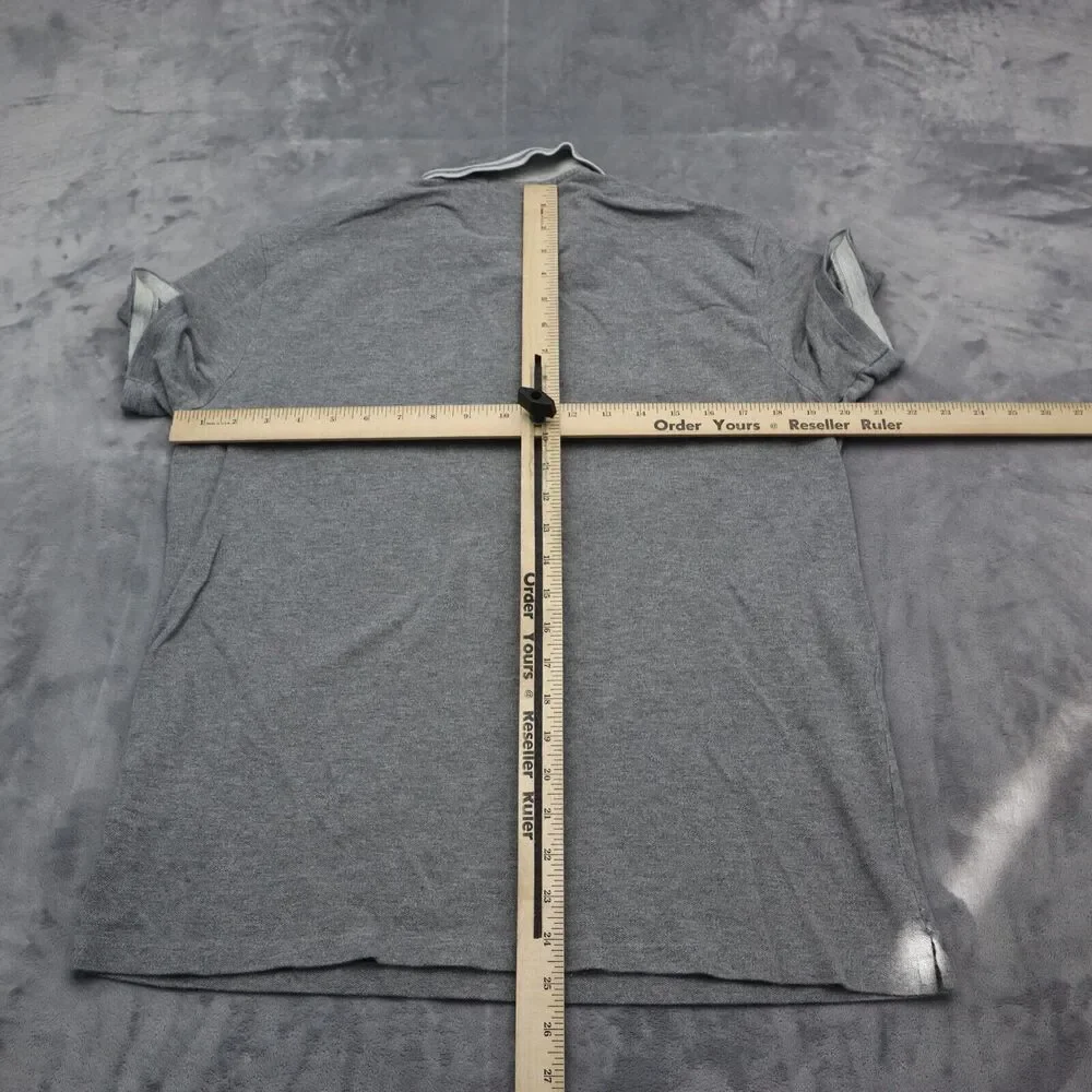 Ralph Lauren Shirt Mens L Gray Custom Fit Chest Button Short Sleeve Collared Top